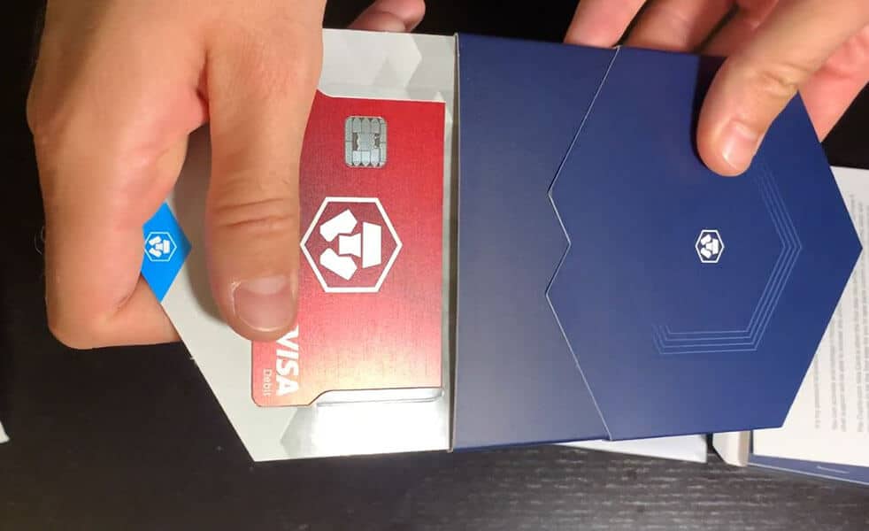déballage carte Crypto.com