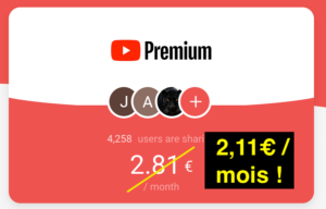 Youtube Premium pas cher