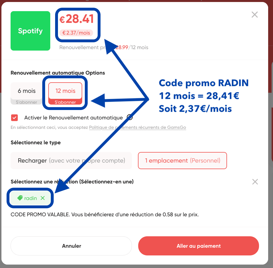 gamsgo avis exemple inscription code promo radin 2025