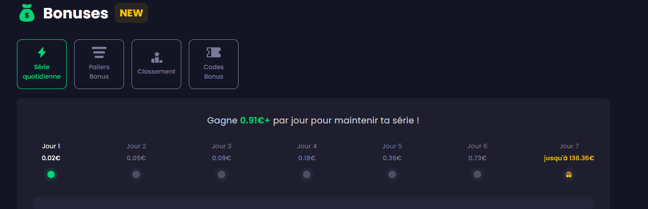 quête quotidienne sur freecash