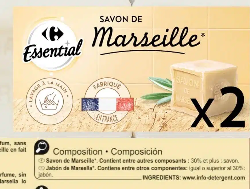 savon marseille carrefour essential premier prix ingrédients