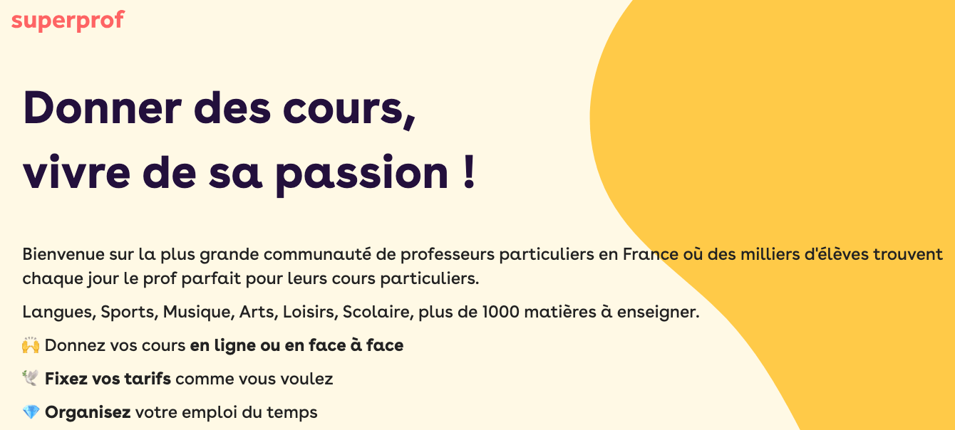 superprof cours soutien à distance