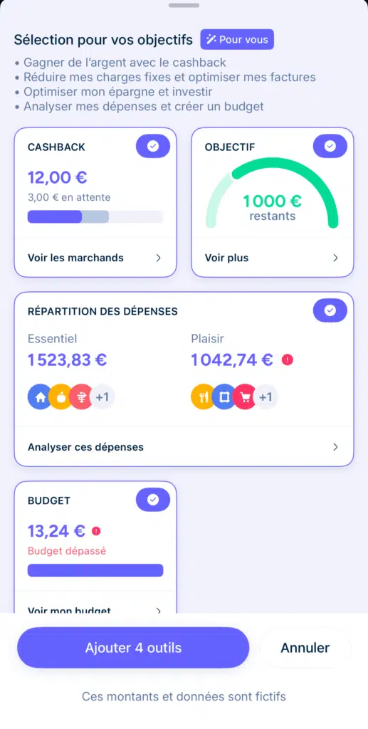 Outils d'analyse Bankin'