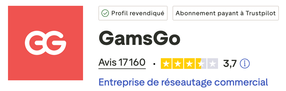 gamsgo avis trustpilot 2026