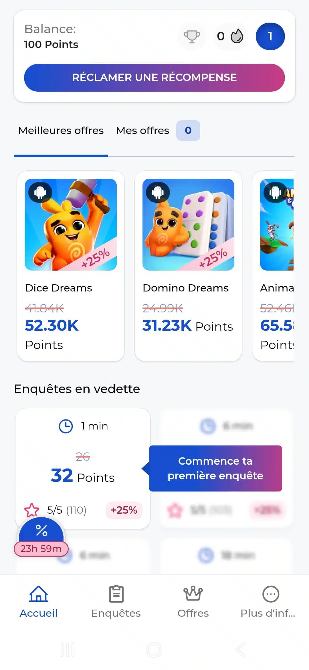 Page d'accueil de Prime Opinion