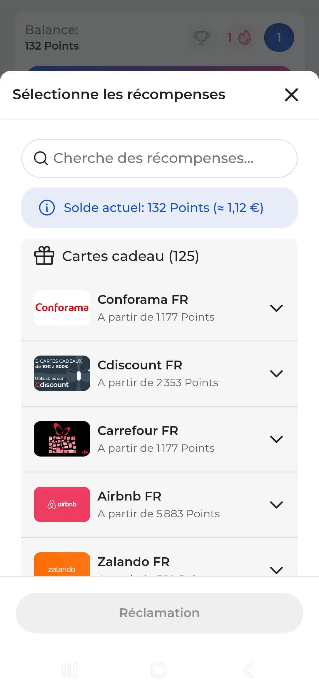 Cartes cadeaux Prime Opinion