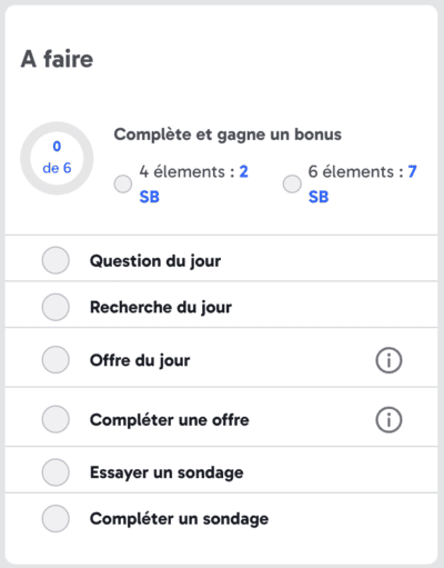 swagbucks to do list