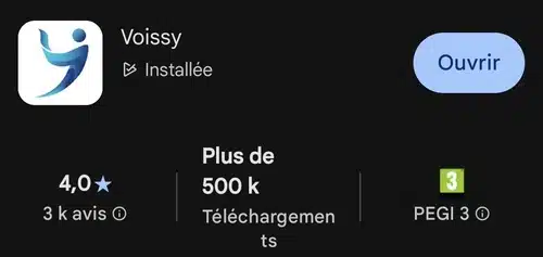 Avis Play Store Voissy
