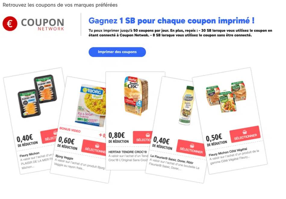 bons de réductions à imprimer Swagbucks