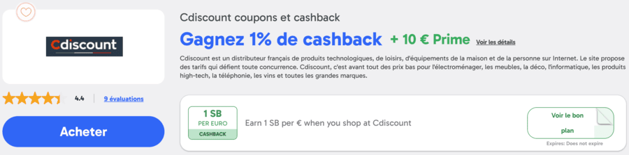 cashback cdiscount swagbucks