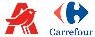 logos-auchan-carrefour-supermarche le moins cher