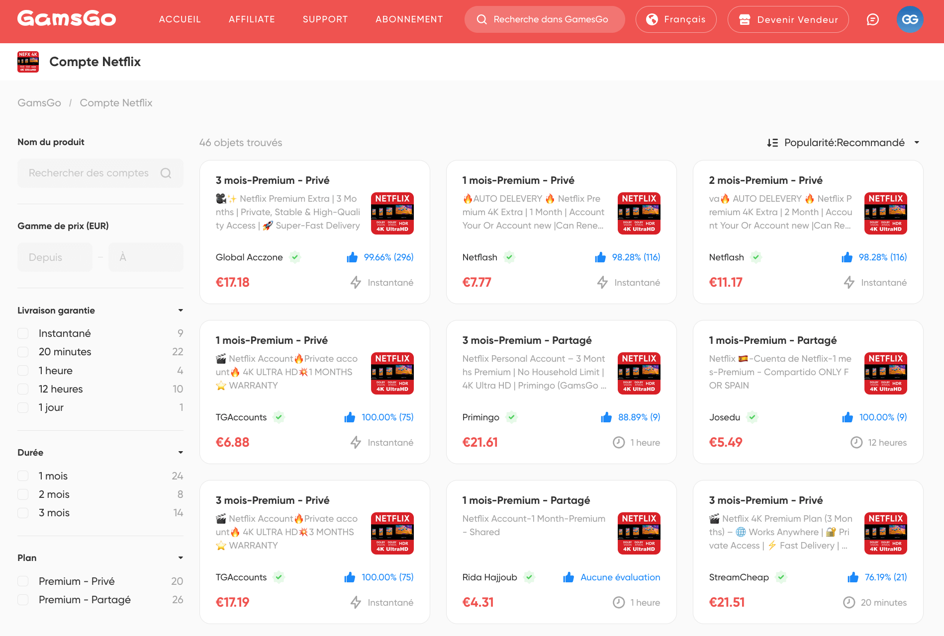 Gamsgo Netflix marketplace 2025