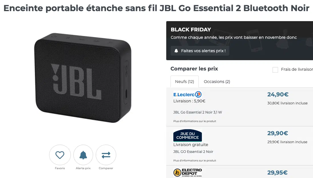 comparateur de prix achatmoinscher enceinte jbl