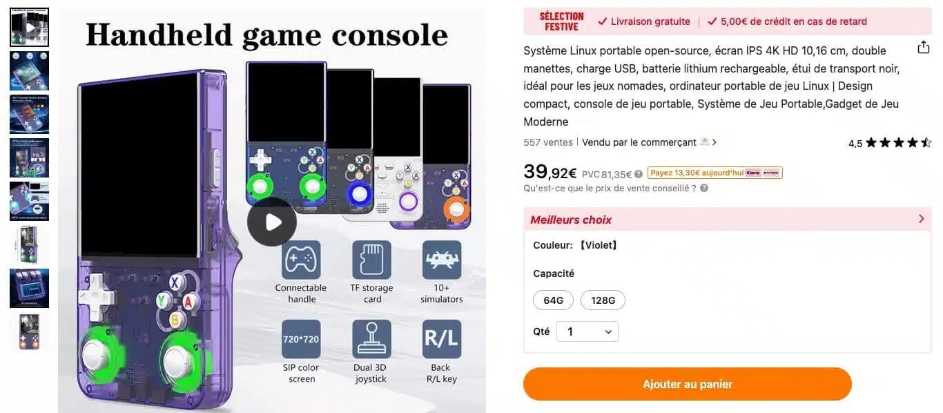 idée cadeau noël console jeux rétro r36s r40