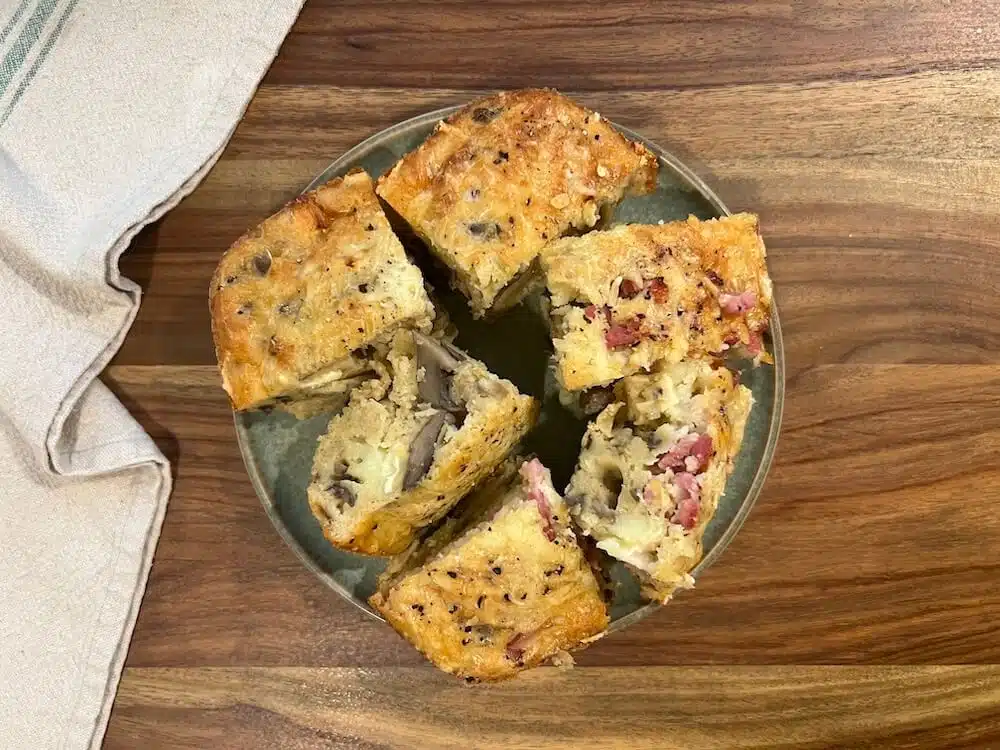 brownie salé chèvre champignons recette