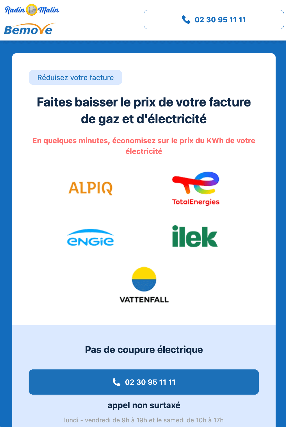comparateur énergie électricité gaz radin malin bemove