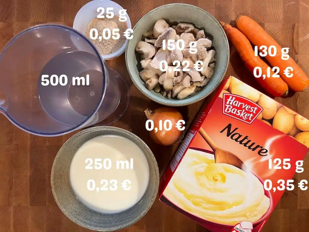 préparation parmentier végétarien