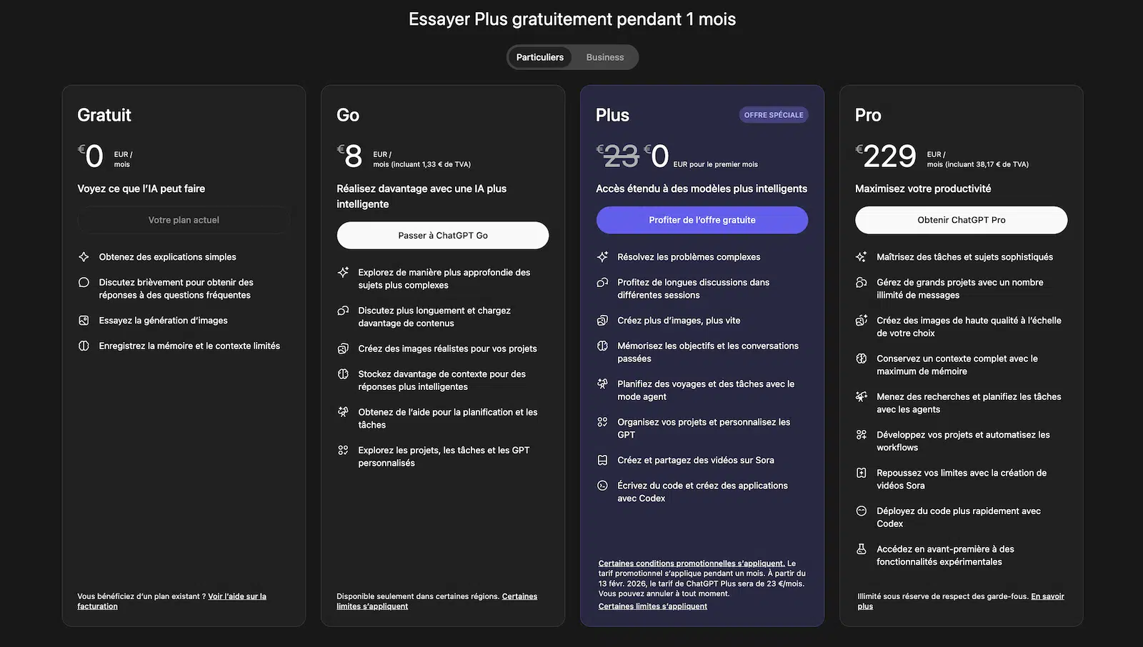 ChatGPT plus gratuit
