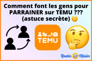 comment parrainer sur temu