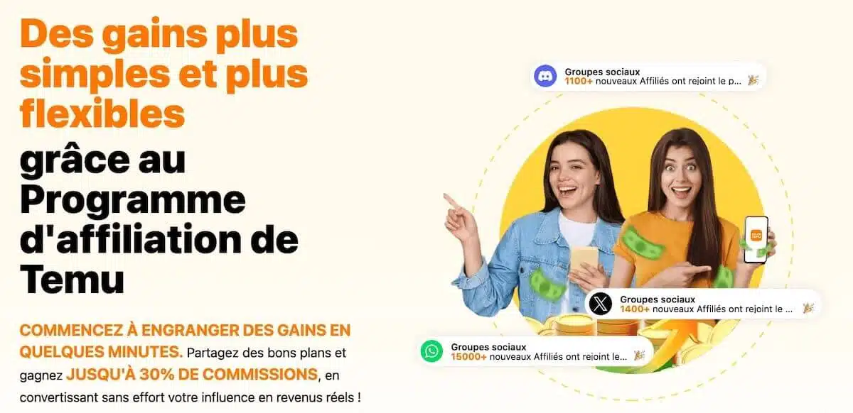 programme d'affiliation Temu comment parrainer