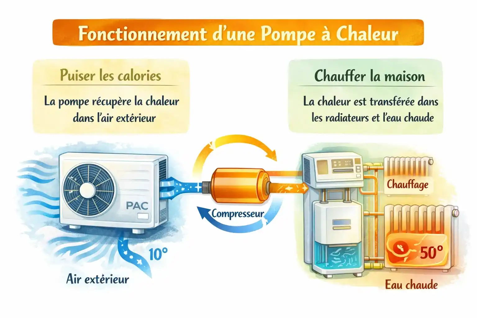 fonctionnement pompe à chaleur