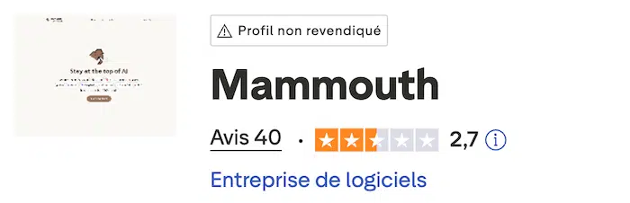 mammouth ai avis trustpilot