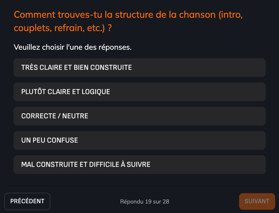 slicethepie exemple question avis musique