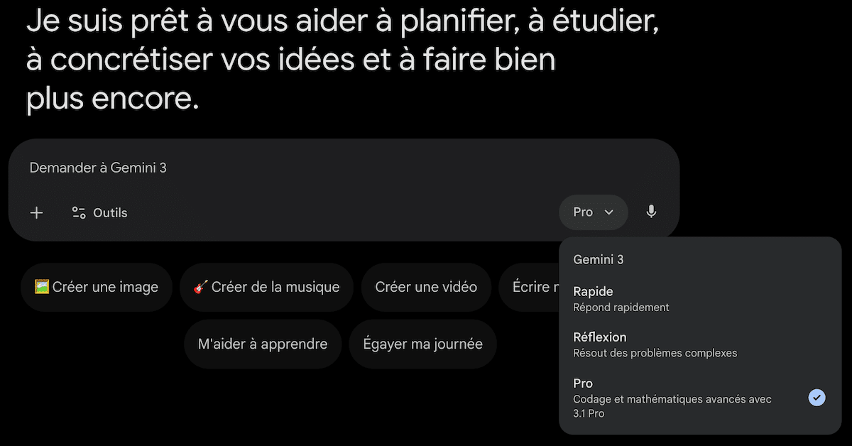 Gemini Pro pas cher gemini 3.1
