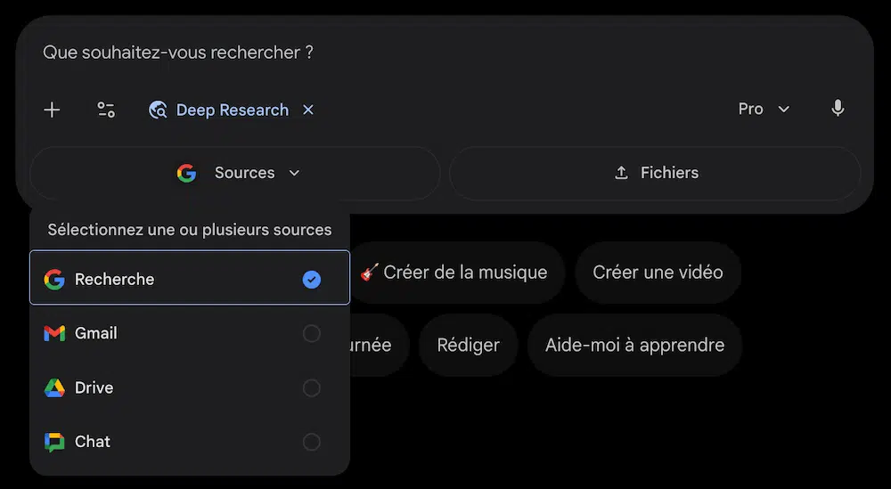 Gemini pro Deep research étendu