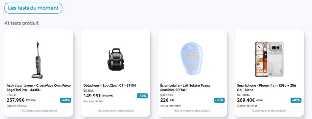 Produits à tester d'Aviquali