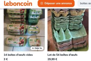 vendre boîte d'œufs leboncoin