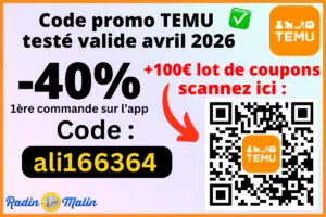 Code promo temu avril 2026
