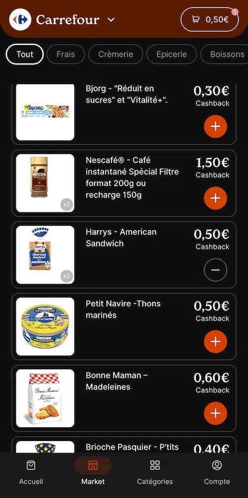 igraal avis cashback en supermarché