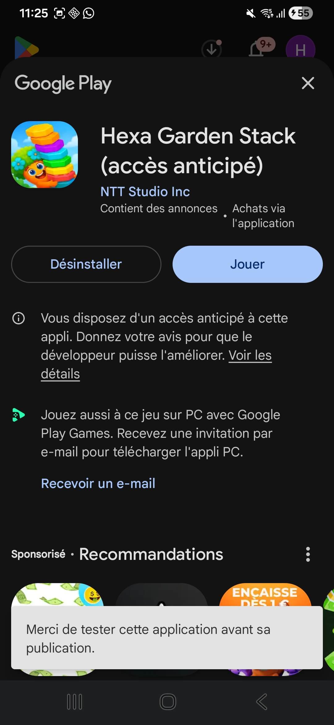Accès au jeu de Savebucks