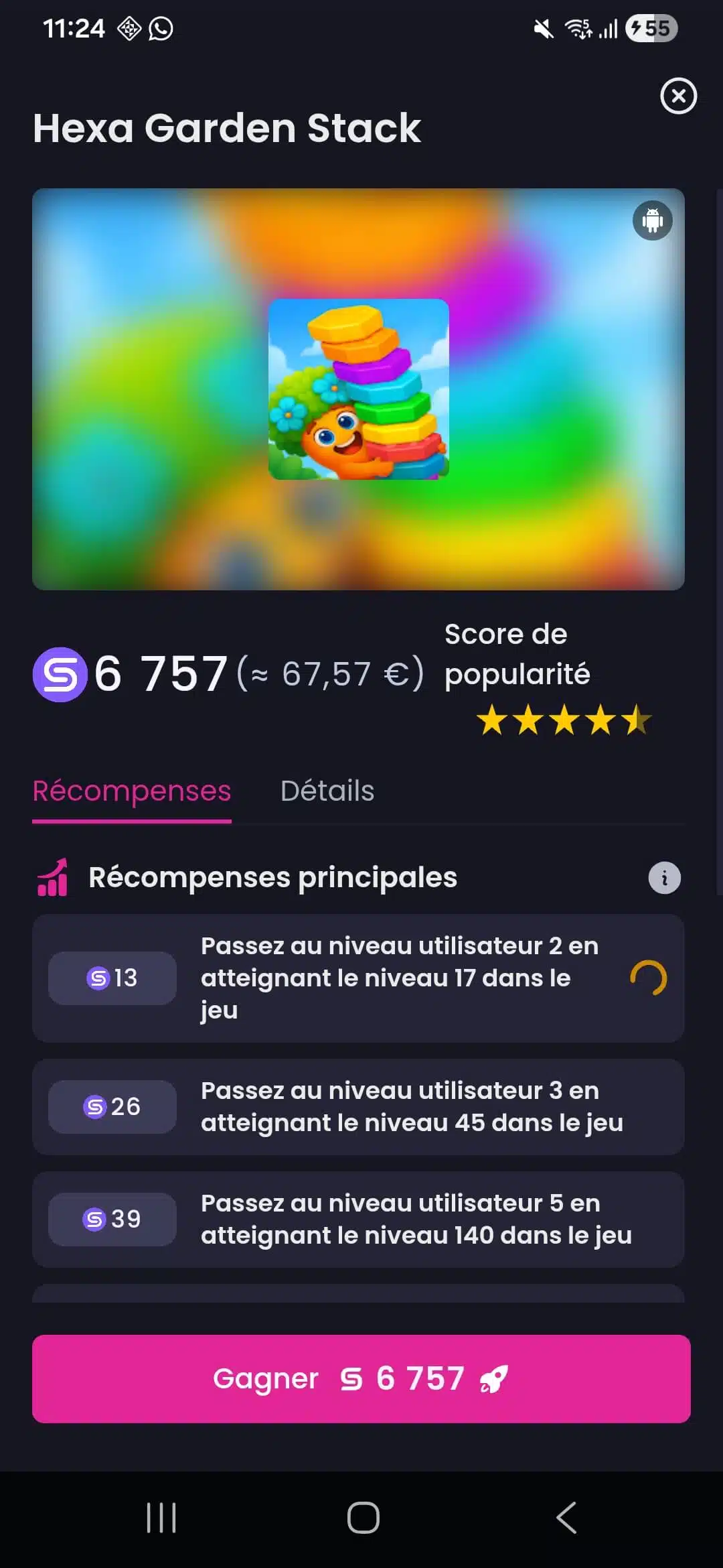 Sélectionner le jeu sur Savebucks