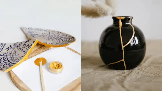 Kit de réparation de vaisselle selon l'art japonais