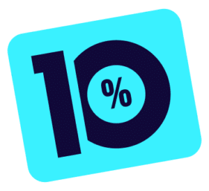 10% application logo