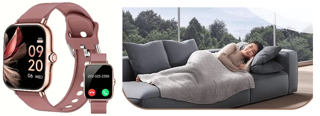 Montre connectée et bouillotte chauffante