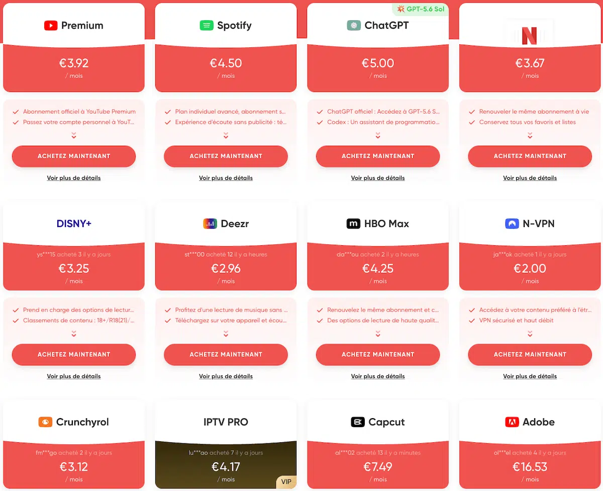 streaming audio et video moins cher gamsgo 2026