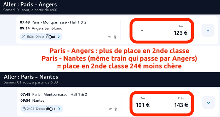 train moins cher paris angers nantes seconde classe
