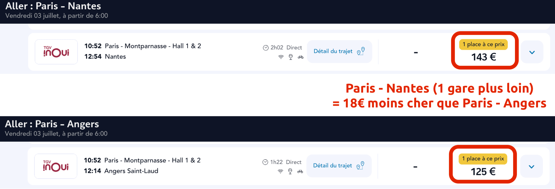 train moins cher paris nantes angers