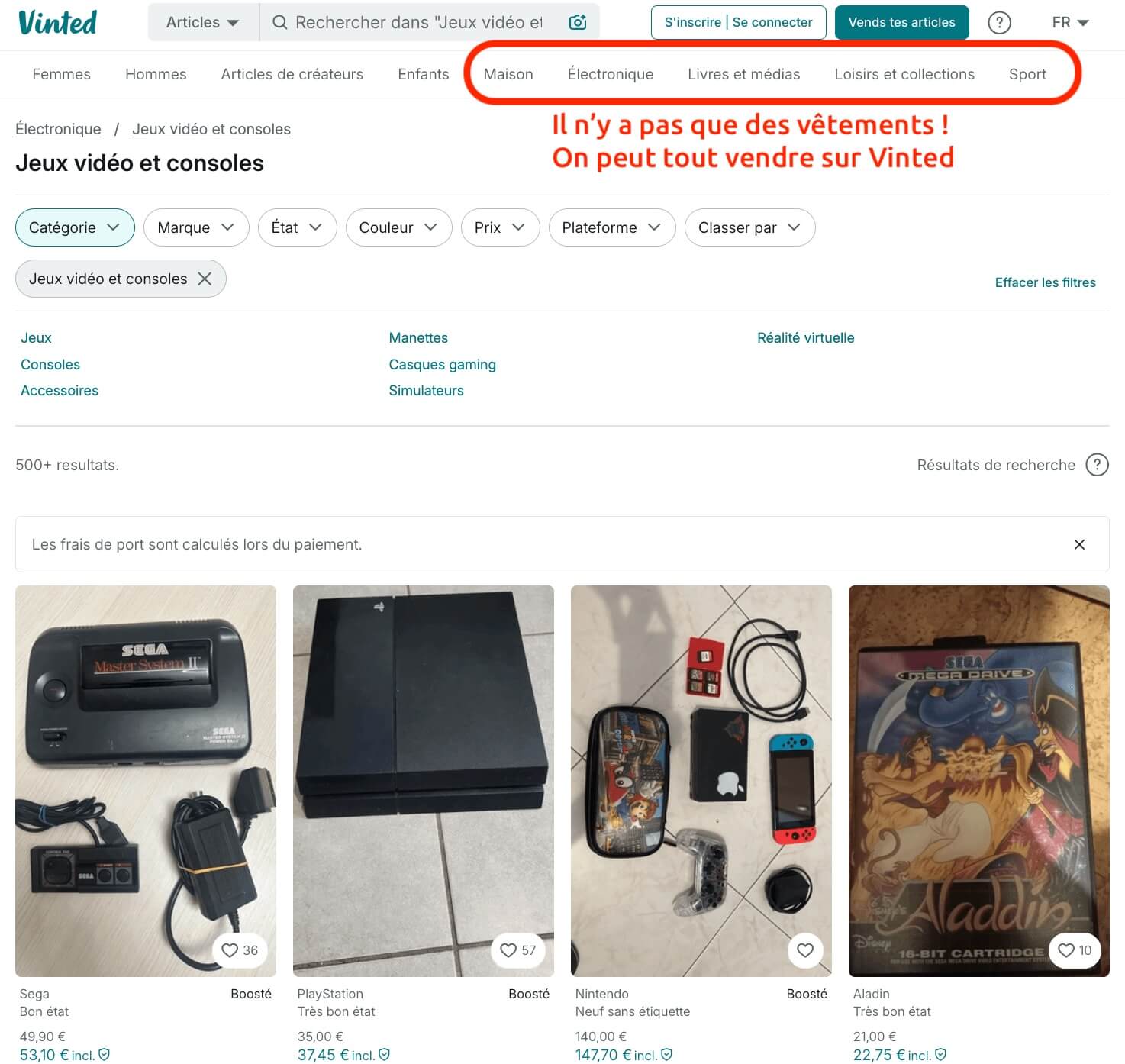 vinted jeux vidéo