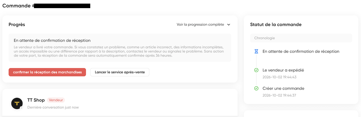 confirmation réception identifiants netflix compte partagé
